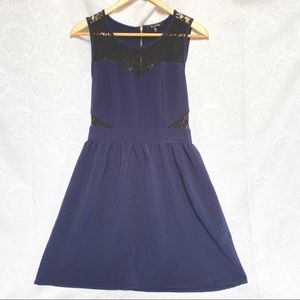 Marc and Riley Navy/Black Lace Dress Fit and Flare